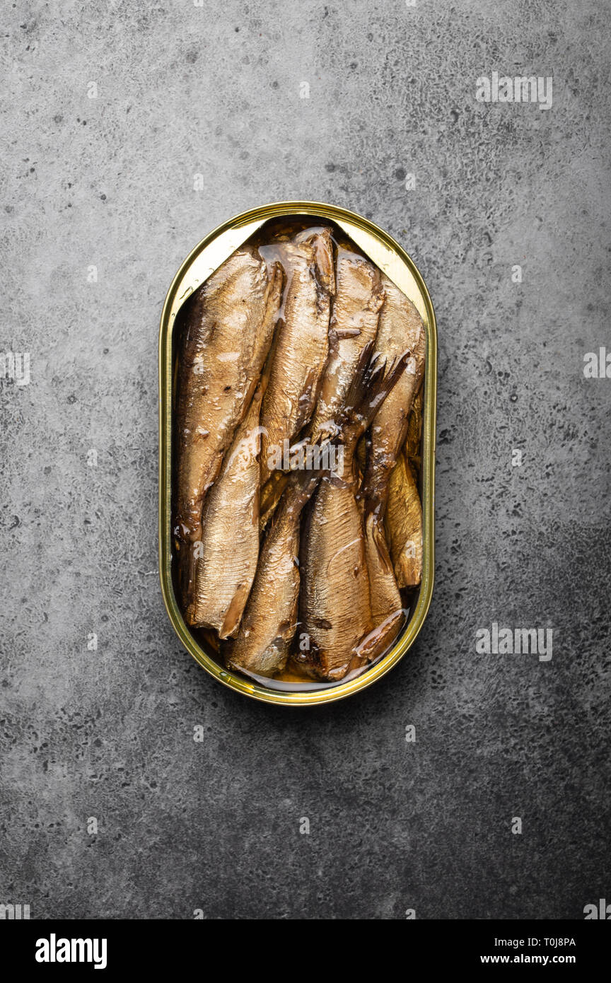 Canned fish in a tin Stock Photo - Alamy