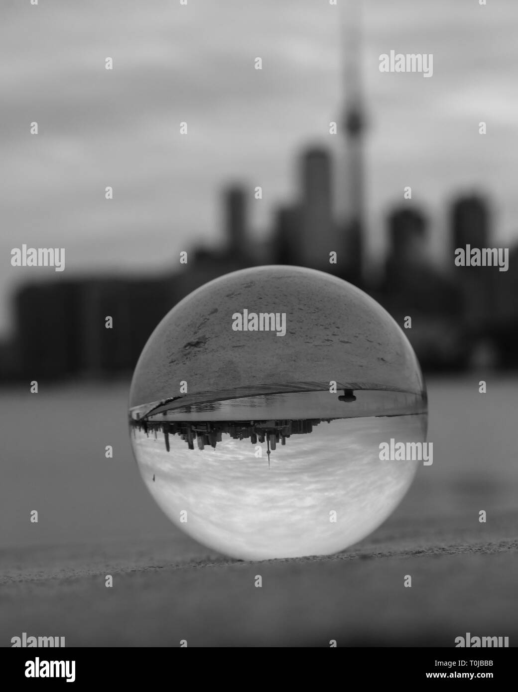 Toronto cn tower shadow Black and White Stock Photos & Images - Alamy
