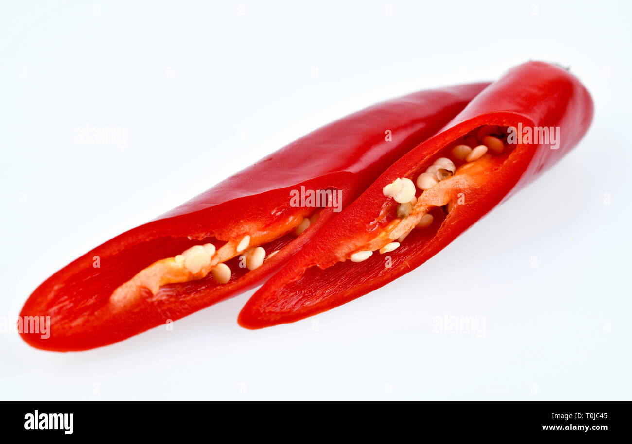 Red chilli pod, studio admission, Rote Chilischote, Studioaufnahme ...