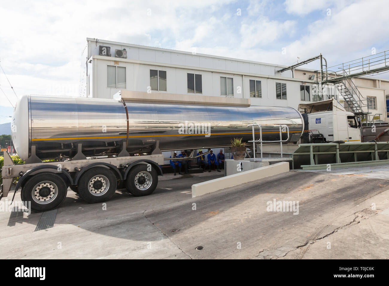 Wine tanker for transporting wine outside The Roodezandt Winery Cellar