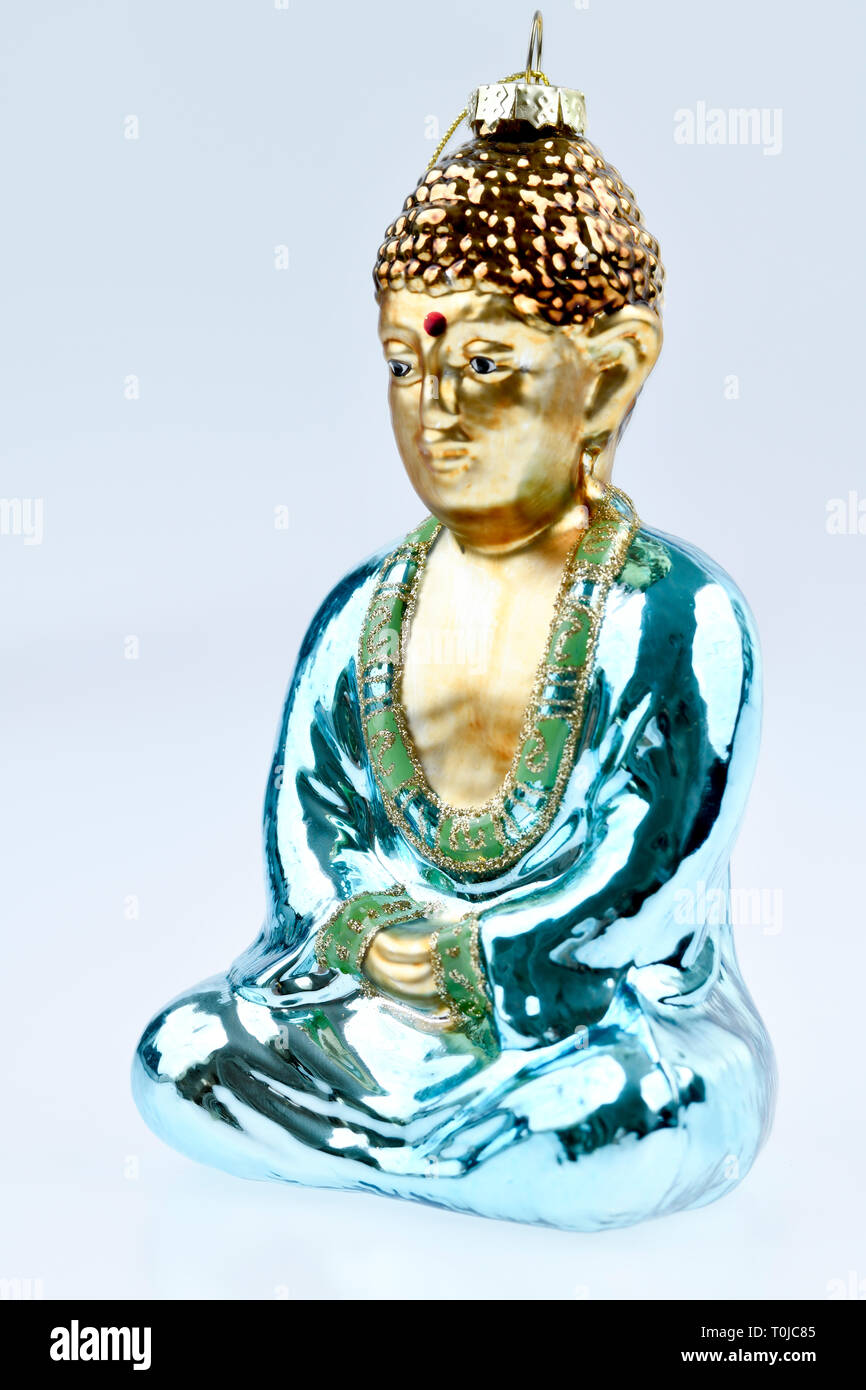 Buddha of glass, studio admission, Buddha aus Glas, Studioaufnahme Stock Photo