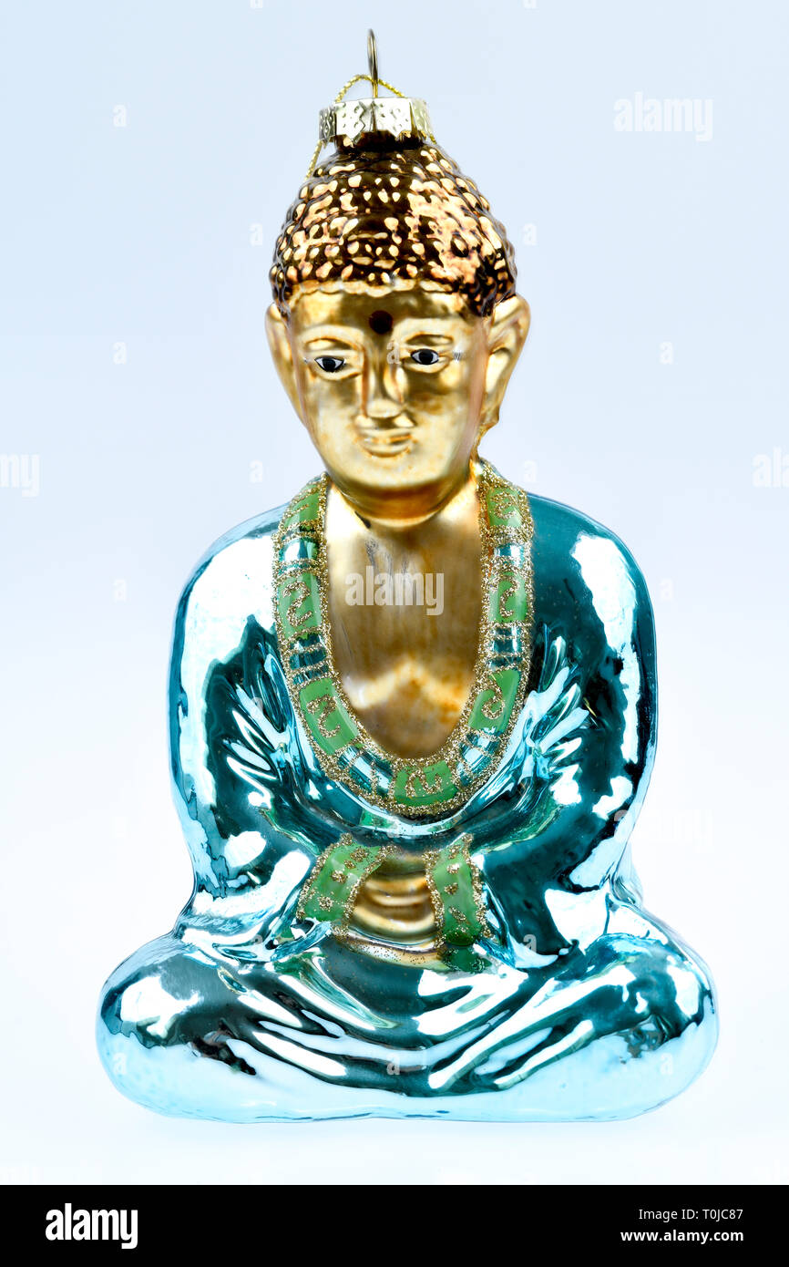 Buddha of glass, studio admission, Buddha aus Glas, Studioaufnahme Stock Photo