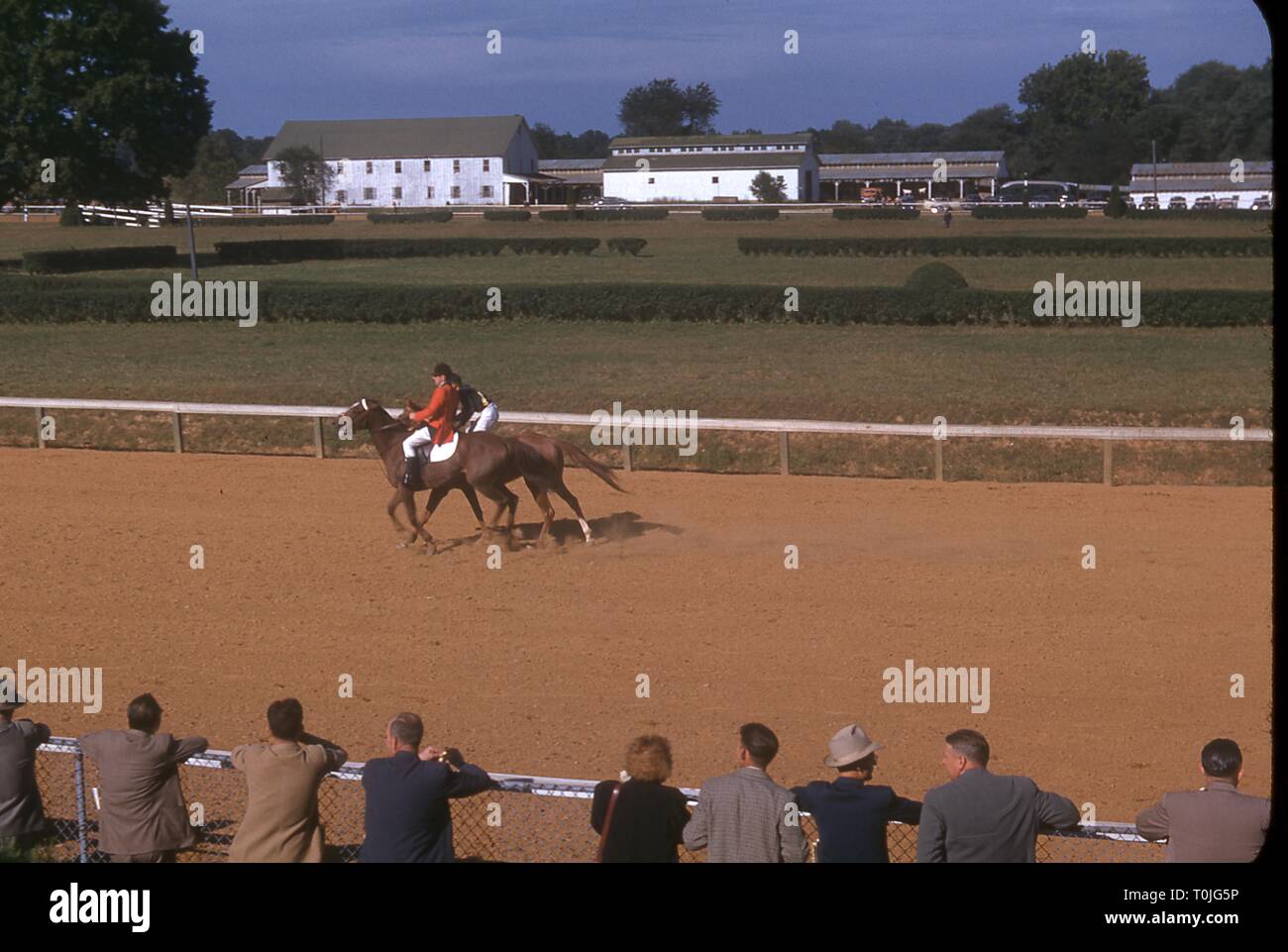 Spectators Watching Horses Trotting Back Post Race At The Bel Air Racetrack In Bel Air Maryland September 22 1948 The Track Closed In 1960 And Today Is The Location Of The Harford Mall