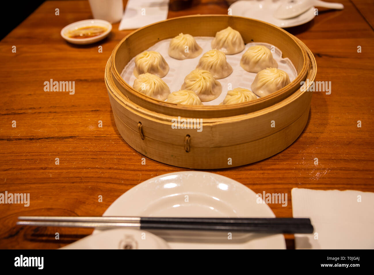 Chinese steamed steamed bun ( baozi ) named Xiaolongbao also called a