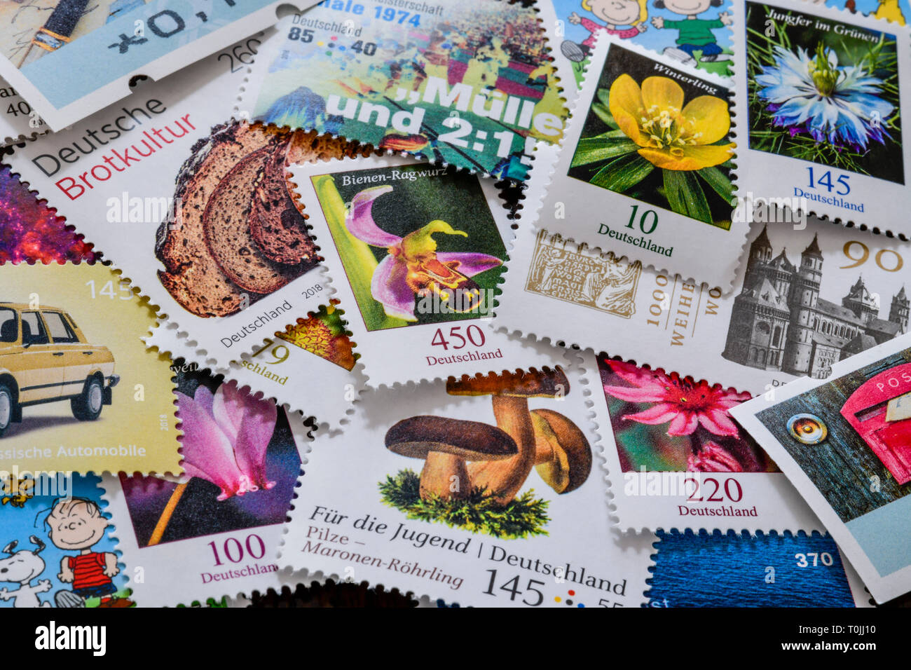 German stamps, Deutsche Briefmarken Stock Photo