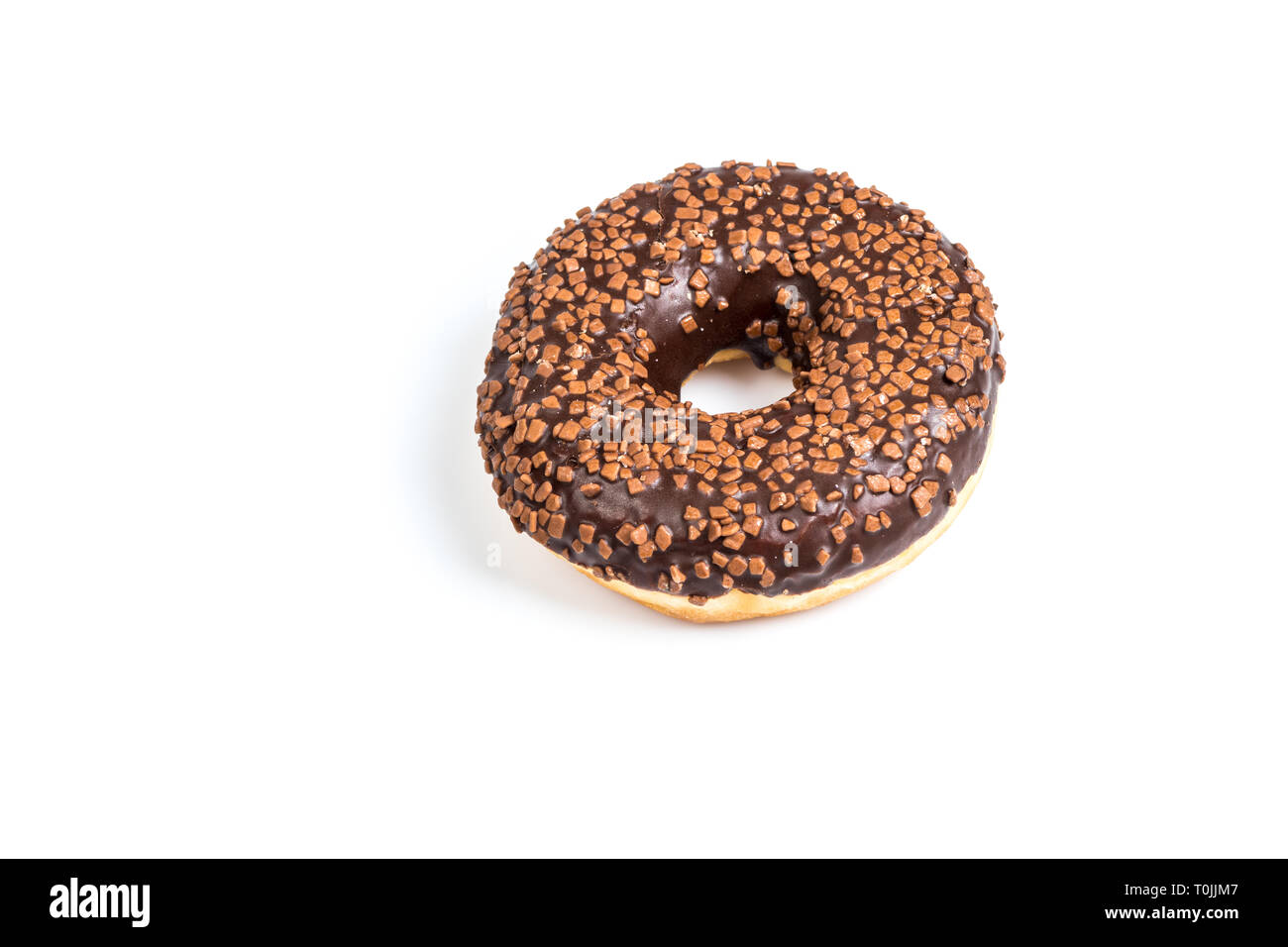 Sweet chocolate donut isolated on white background Stock Photo - Alamy