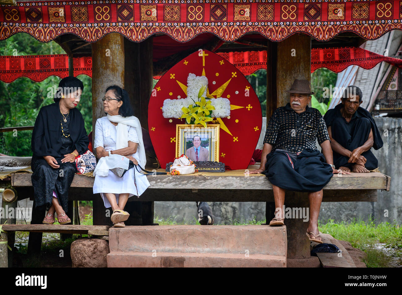 Torajah Communal Ritual Tana Toraja, South Sulawesi, Indonesia. 14th Mar, 2019. Residents are ...