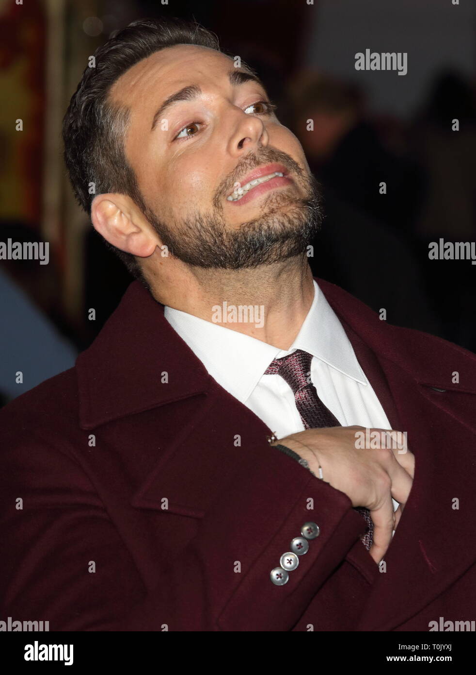 Zachary Levi at the DC 'Shazam' Fun Fair Launch photocall at Bernie