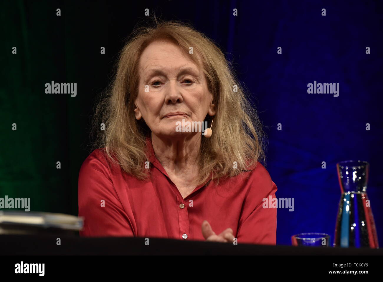 20 March 2019, North Rhine-Westphalia, Köln: The French writer Annie Ernaux will read at the Lit Cologne, the international literature festival, on 20.03.2019 in Cologne. Photo: Horst Galuschka Photo: Horst Galuschka/dpa Stock Photo