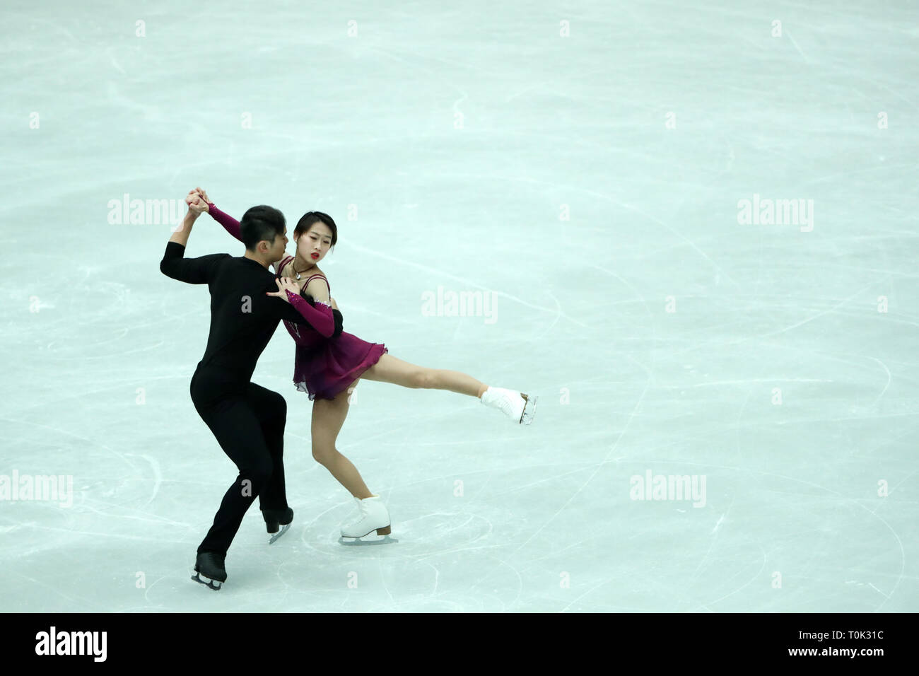 Saitama, Japan. 21st Mar, 2019. Cheng Peng/Yang Jin (CHN) Figure