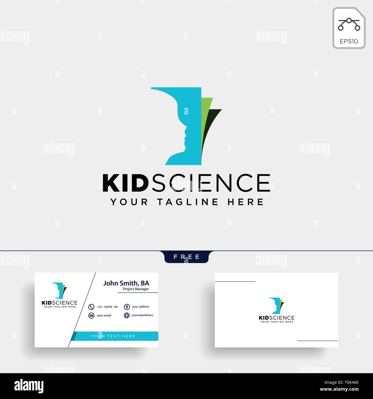 kids learning, science creative logo template vector illustration icon ...