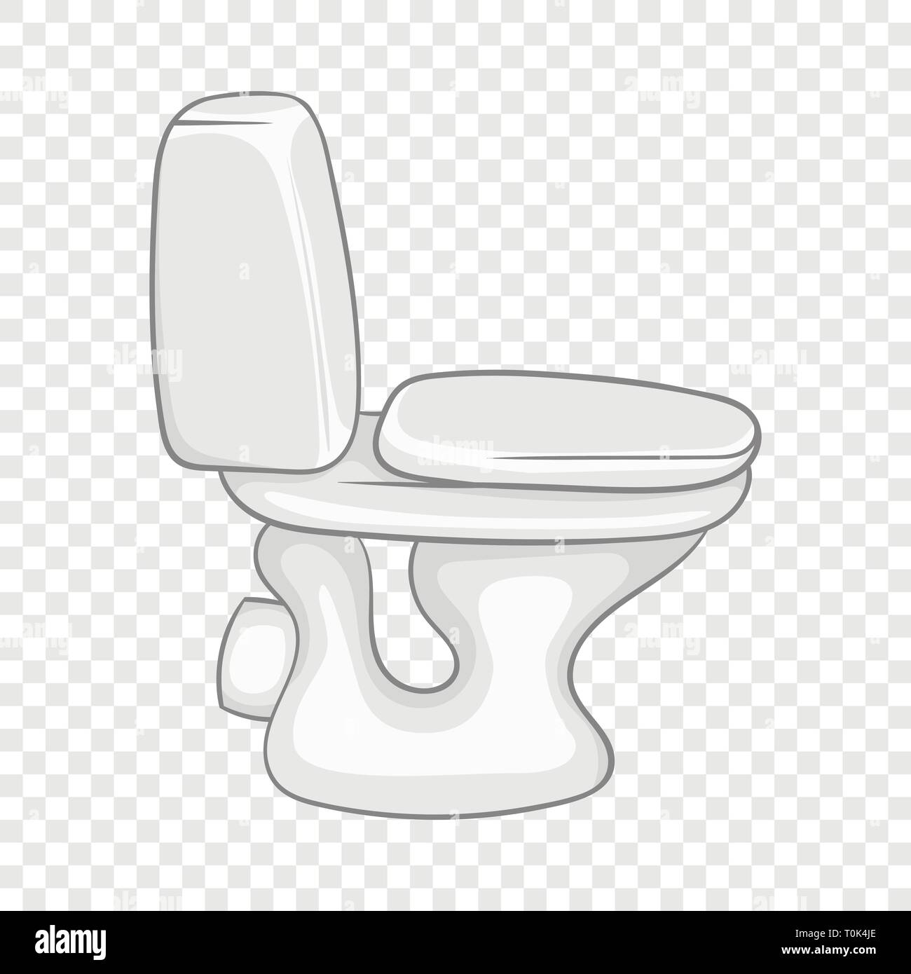 White toilet bowl icon, cartoon style Stock Vector Image & Art - Alamy