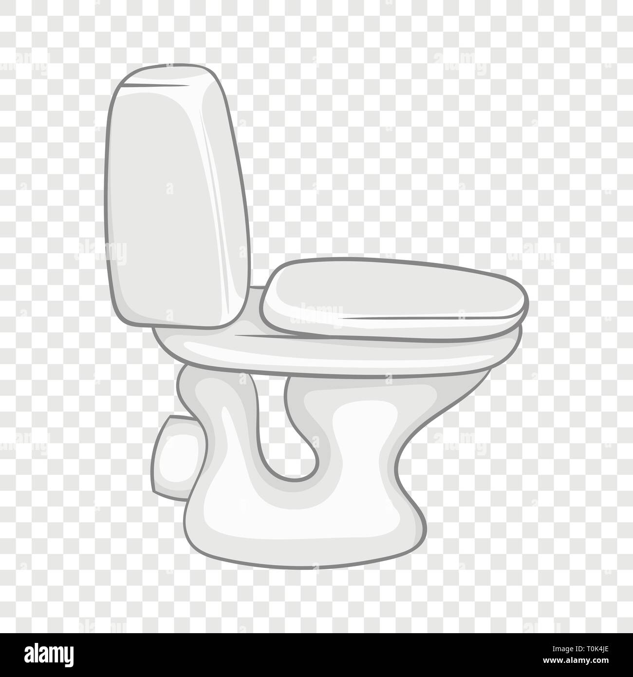 White toilet bowl icon, cartoon style Stock Vector Image & Art Alamy