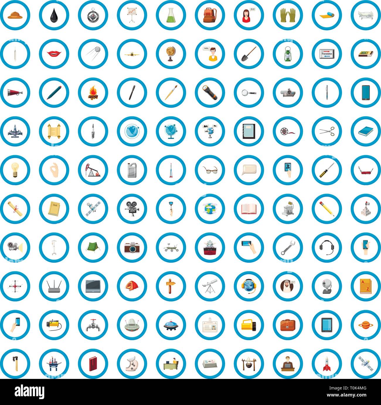 100 invention icons set, cartoon style Stock Vector Image & Art - Alamy