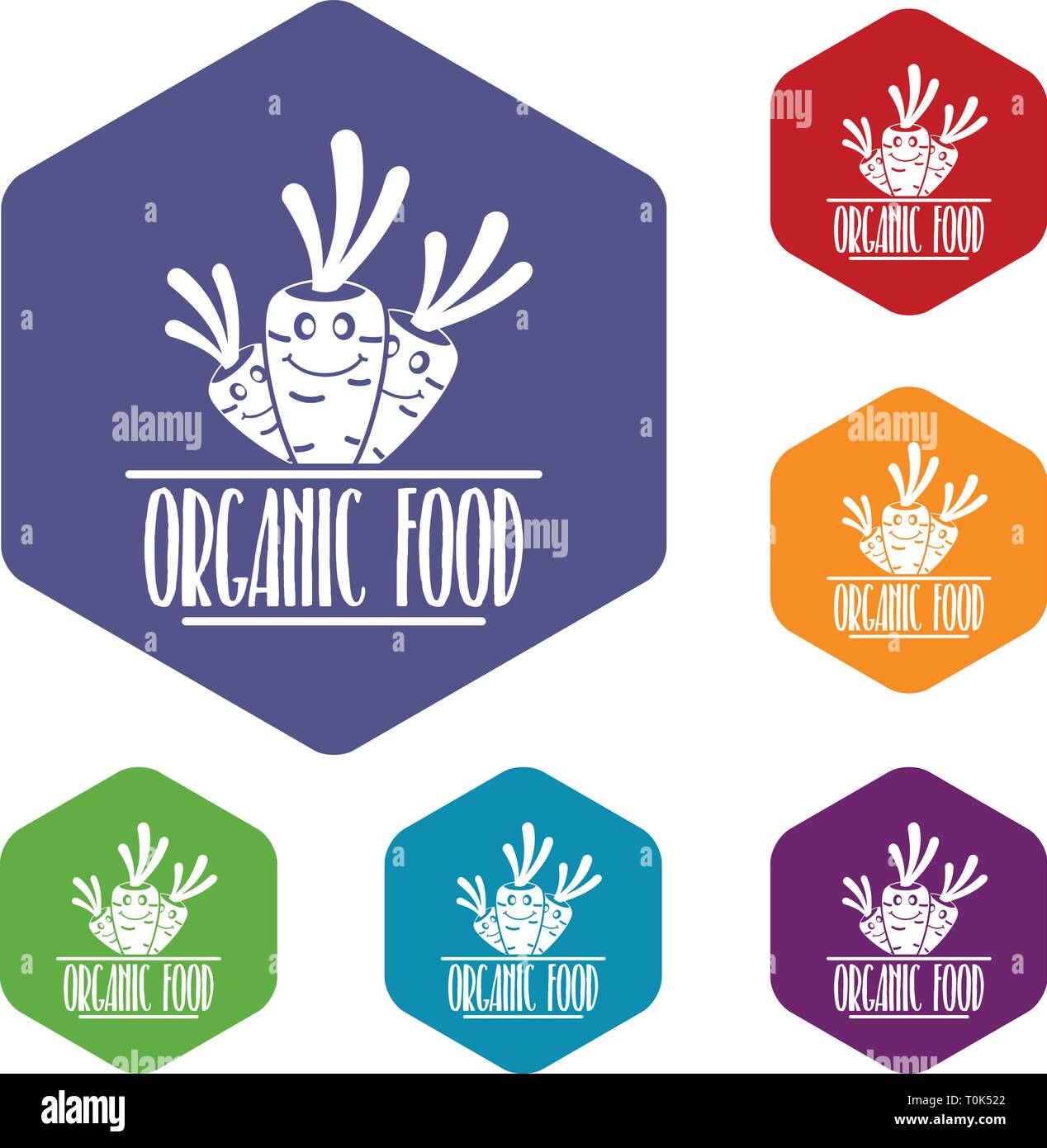 Carrot icons vector hexahedron Stock Vector