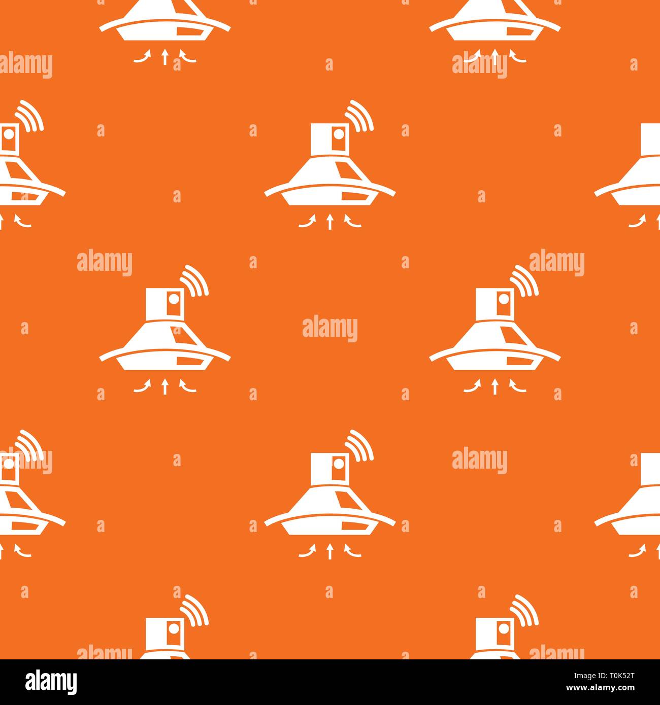Kitchen hood pattern vector orange Stock Vector