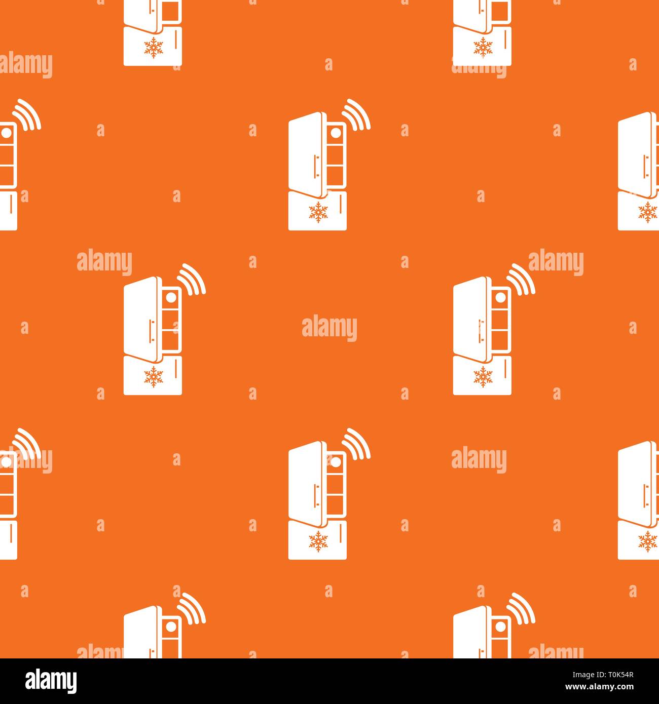 Fridge pattern vector orange Stock Vector