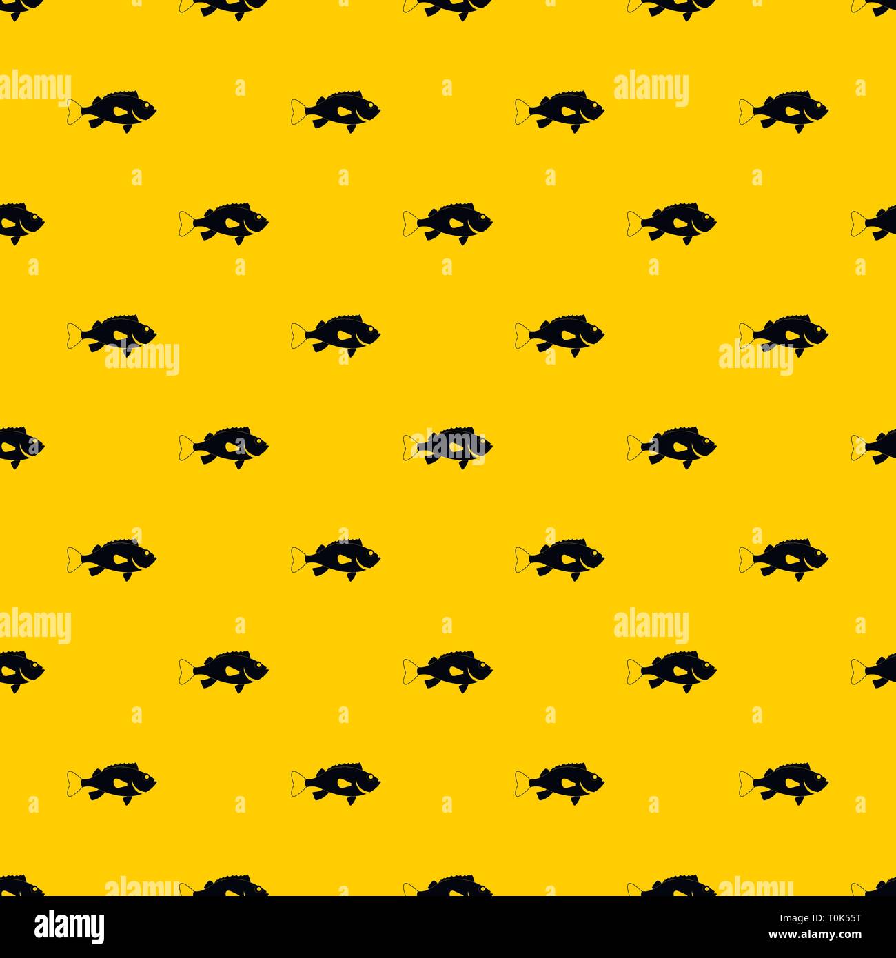 Sea bass fish pattern vector Stock Vector