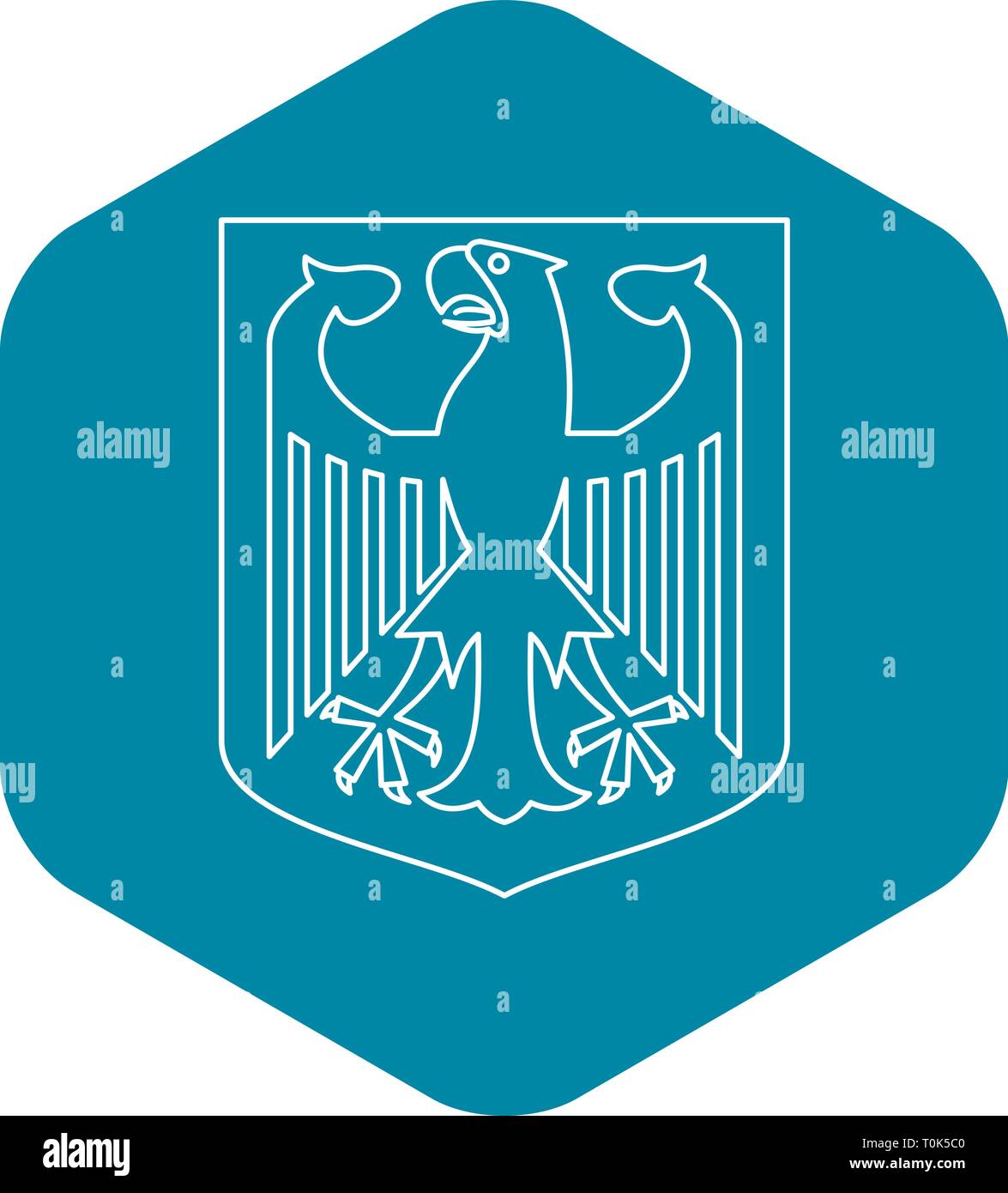 German coat of arms icon, outline style Stock Vector Image & Art - Alamy
