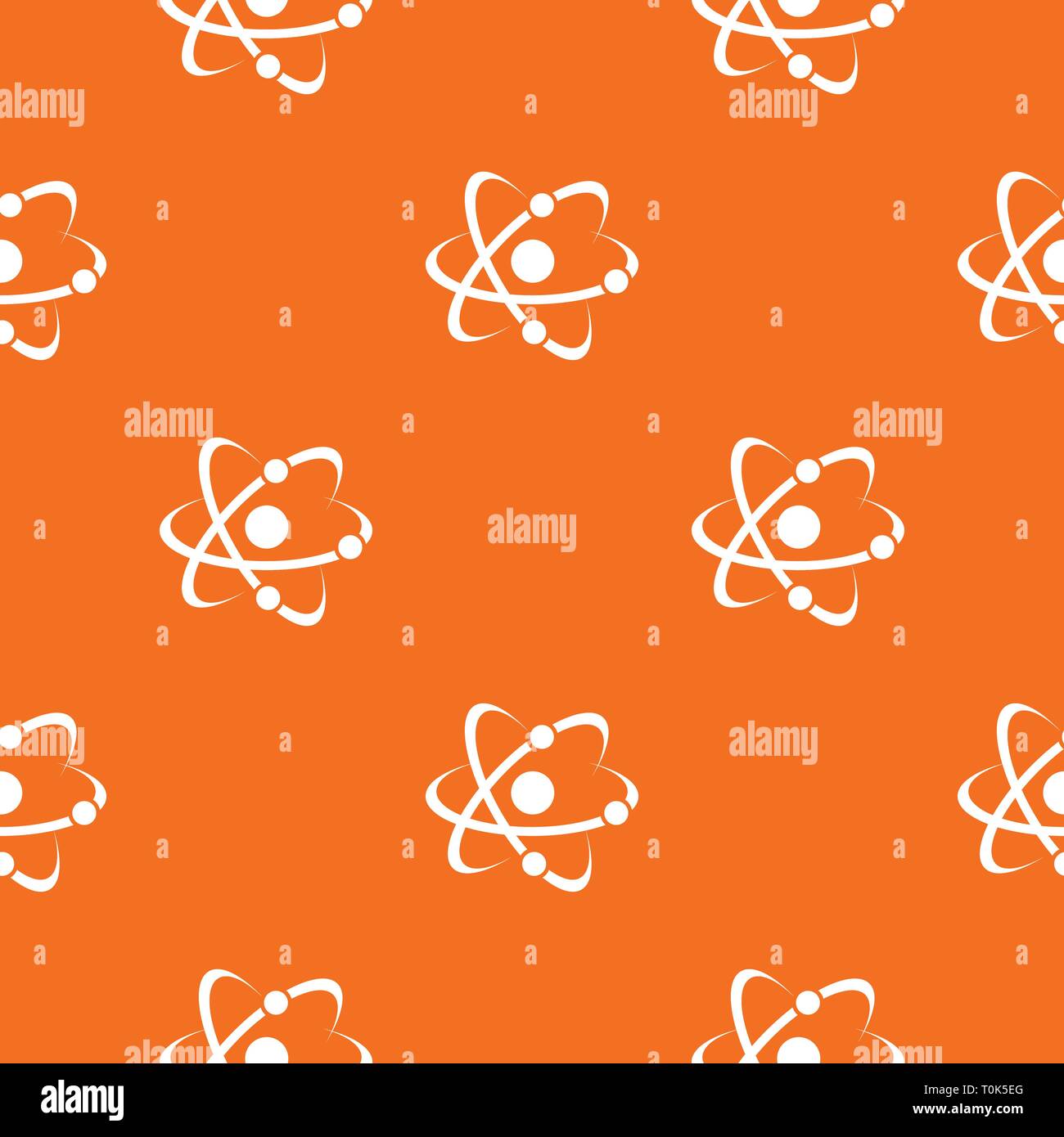 Molecule pattern vector orange Stock Vector