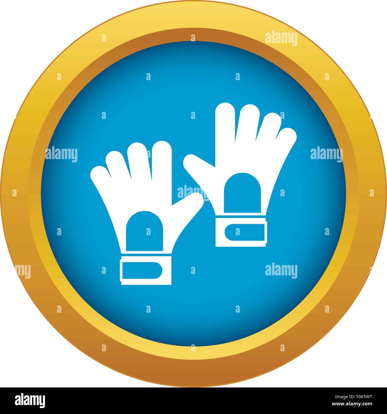 Gloves of goalkeeper icon blue vector isolated Stock Vector Image & Art ...
