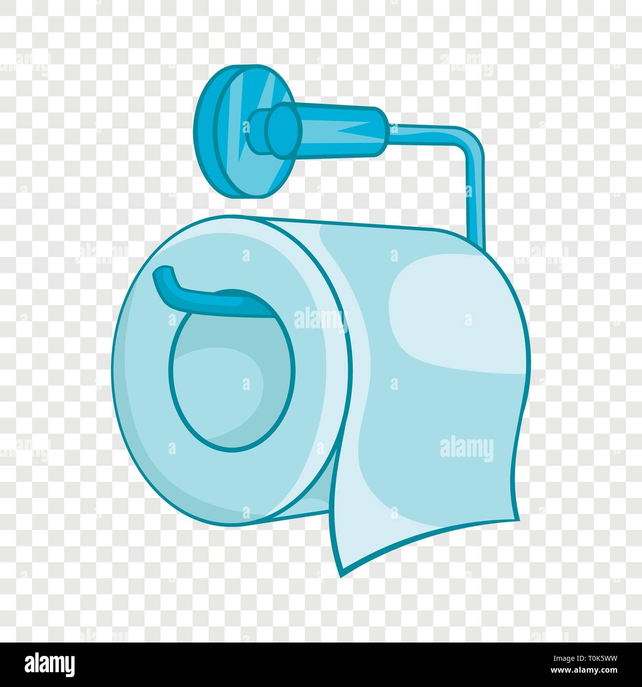 Toilet paper icon in cartoon style Stock Vector
