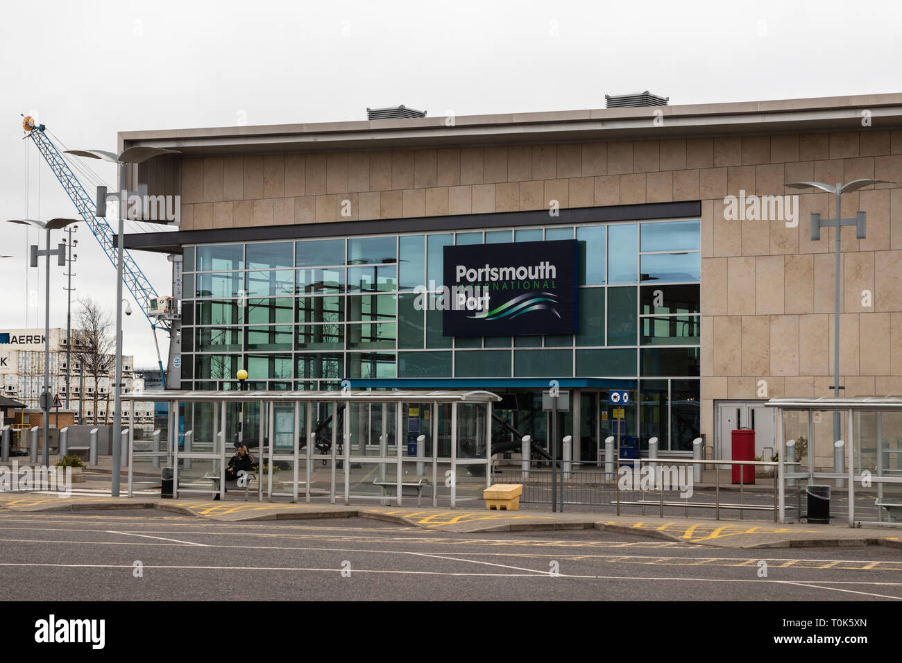 Portsmouth continental ferry port entrance Stock Photo - Alamy