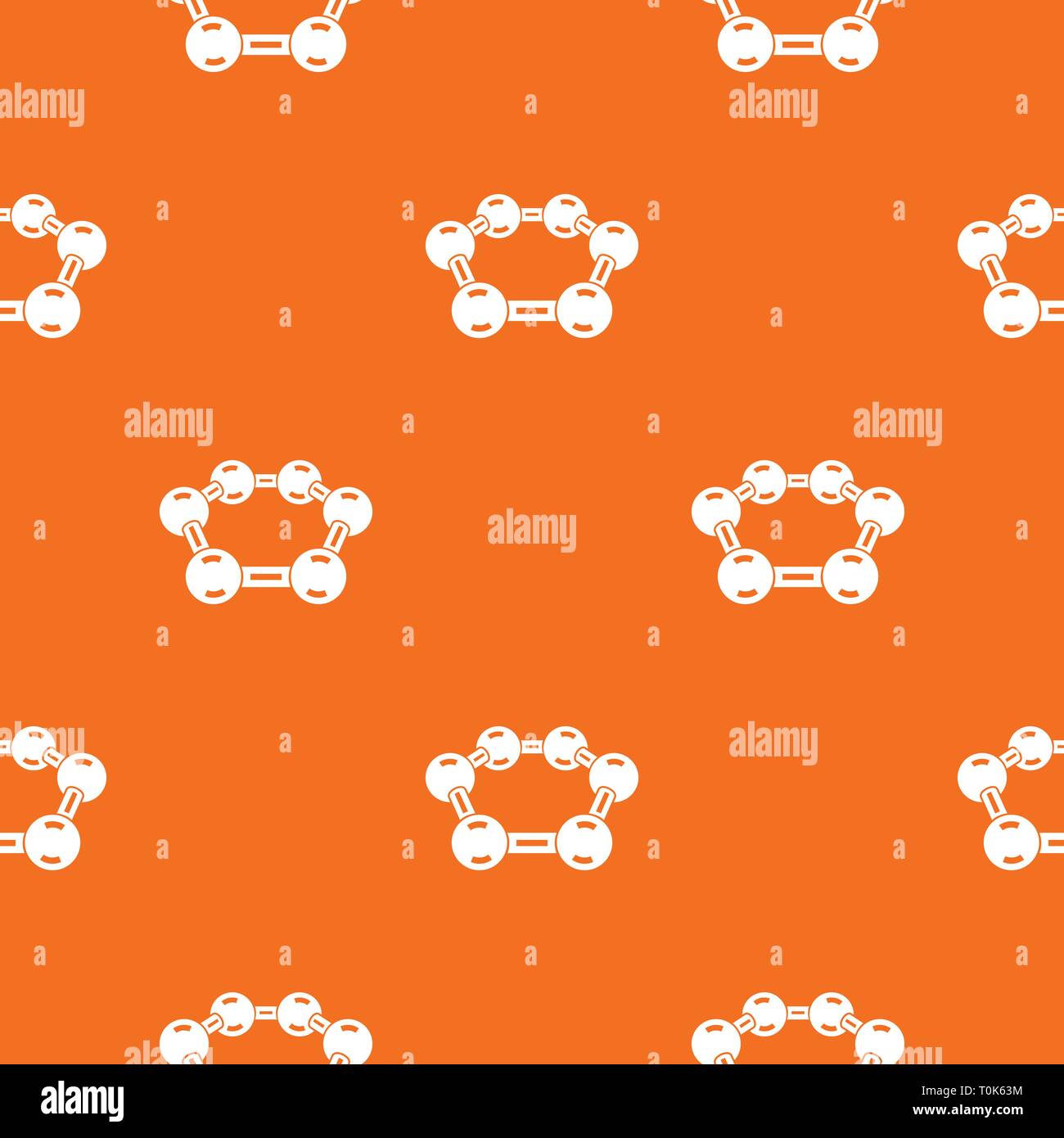 Molecule medical pattern vector orange Stock Vector