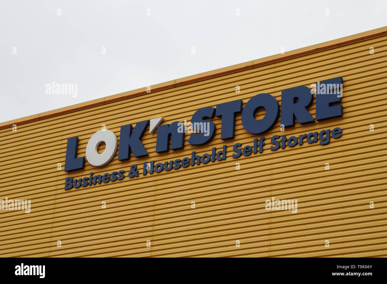 Lok'N store shop front sign Stock Photo Alamy