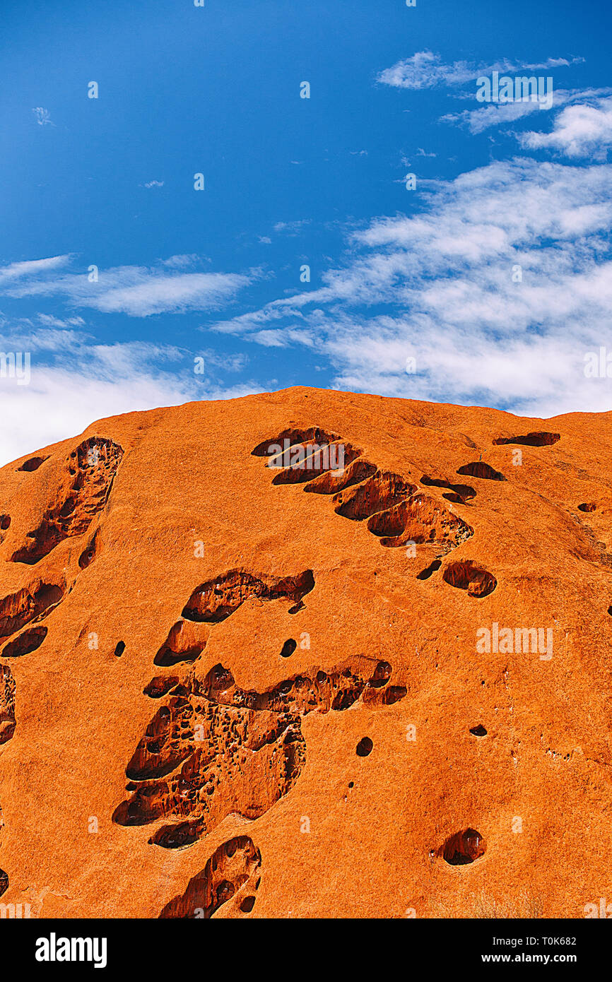 Ayers Rock, Australia -October 12, 2018 : The sacred rock of Ayers Rock ...