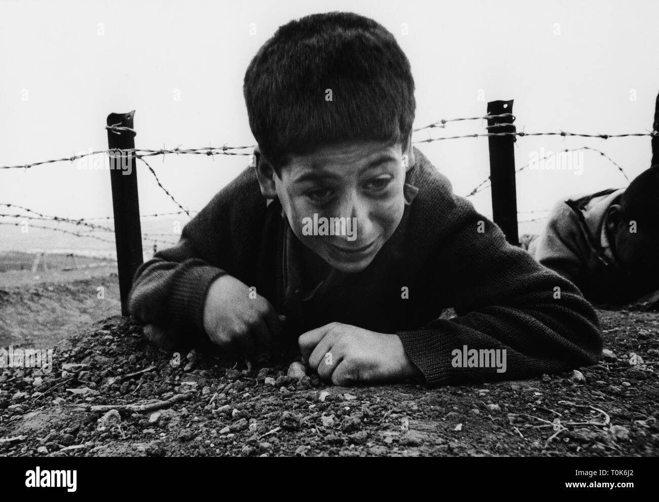 geography / travel, Lebanon, people, militias, child soldier during the field training, 1970, Additional-Rights-Clearance-Info-Not-Available Stock Photo