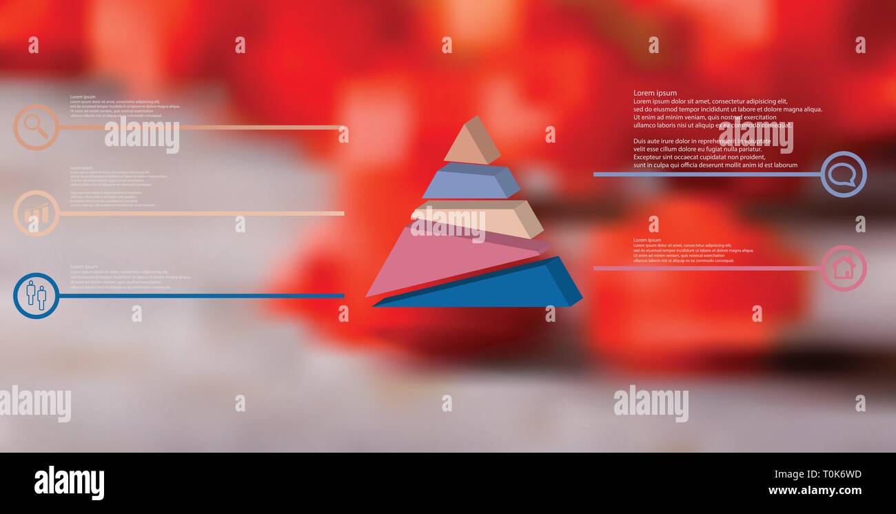3D illustration infographic template. The embossed triangle is randomly ...
