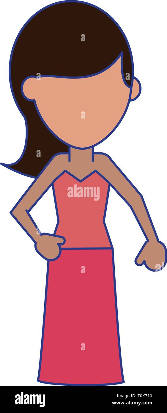 Woman faceless avatar blue lines Stock Vector Image & Art - Alamy