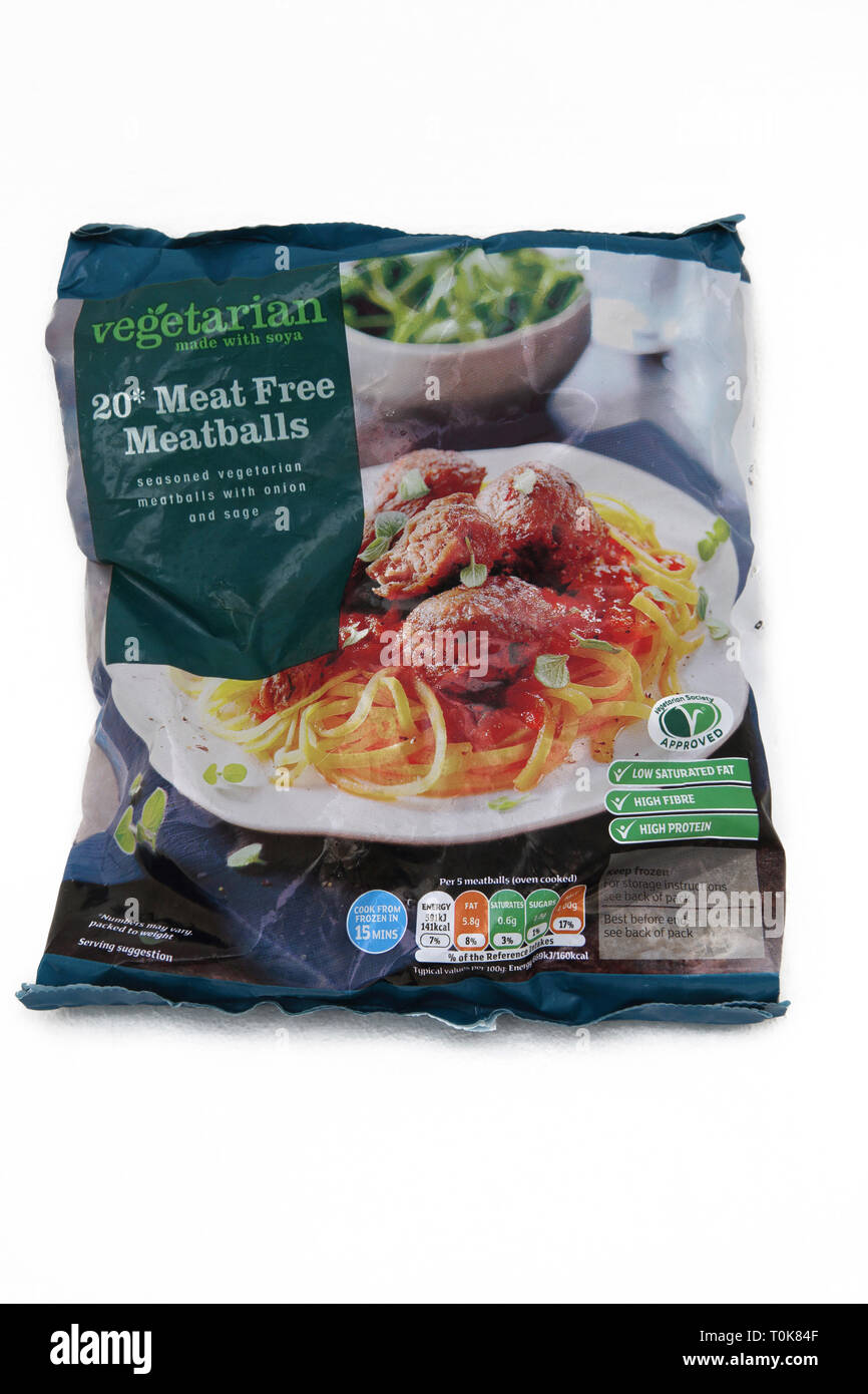 Vegetarian Meat Free Meatballs Made from Soya Stock Photo