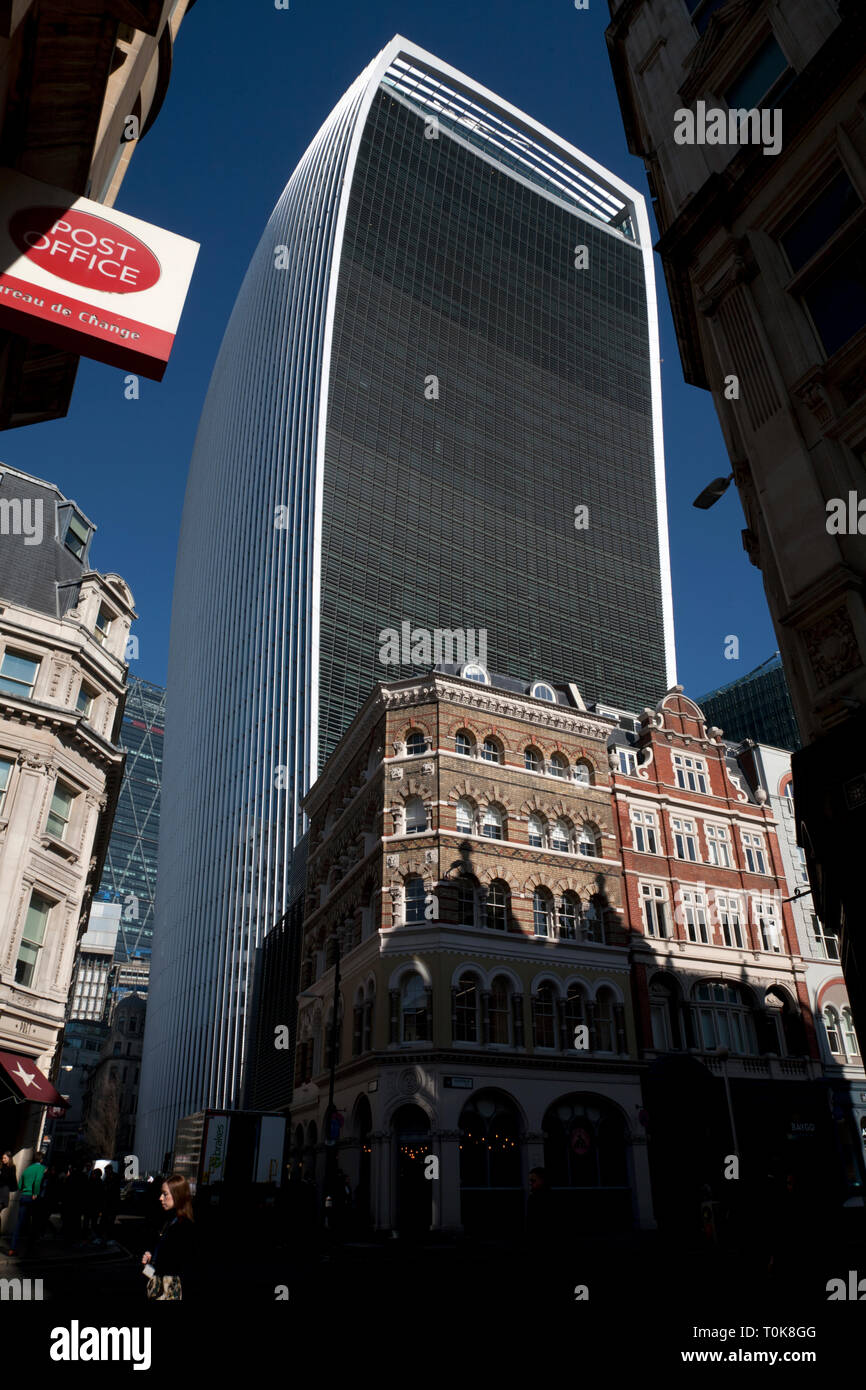 the walkie talkie building eastcheap city of london london england Stock Photo