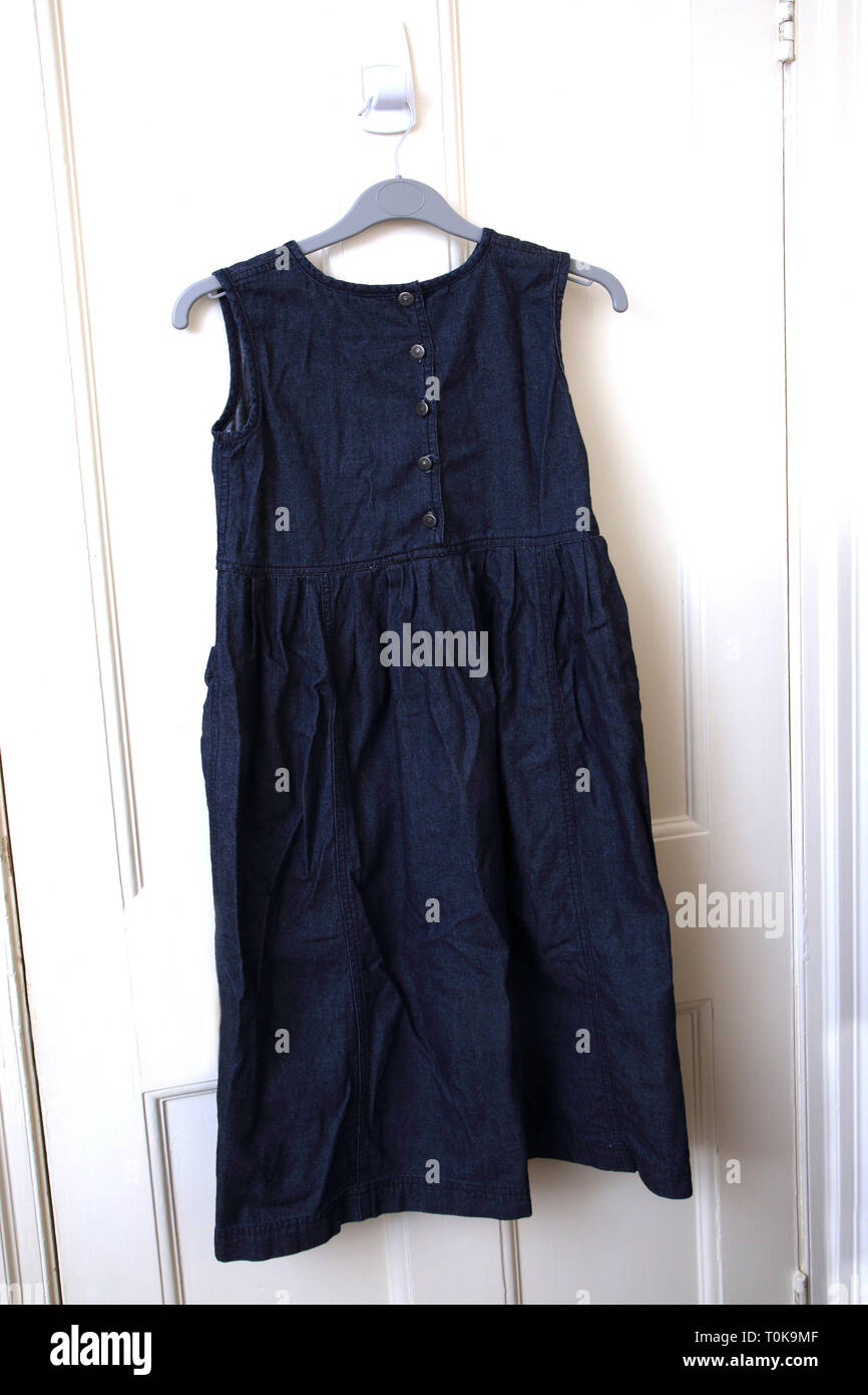 A Child's Denim Dress with Buttons on Back from Monsoon Stock Photo Alamy — free download