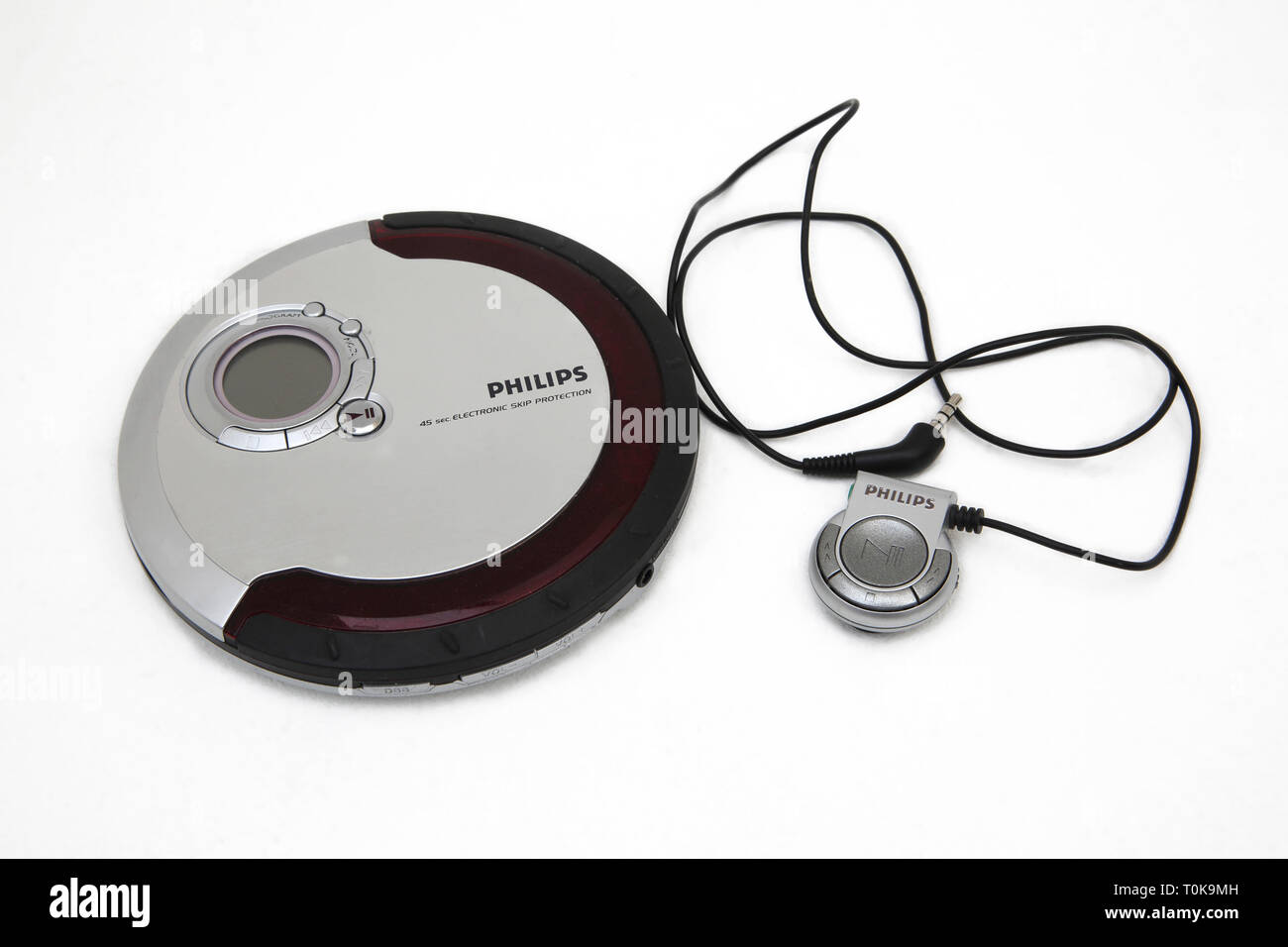 Vintage 1990's Philips Discman with Controller Stock Photo