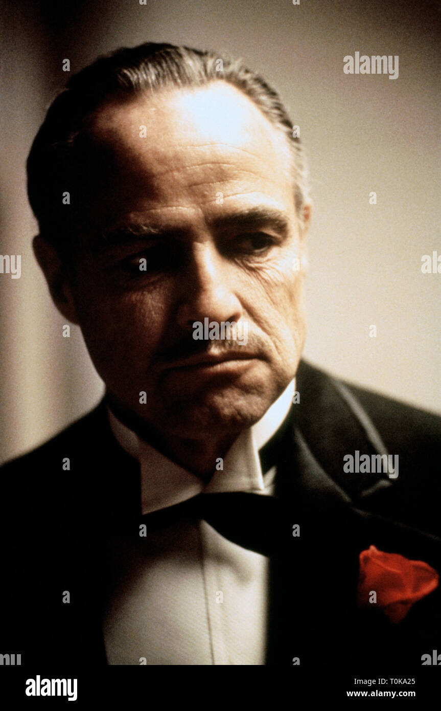 MARLON BRANDO, THE GODFATHER, 1972 Stock Photo