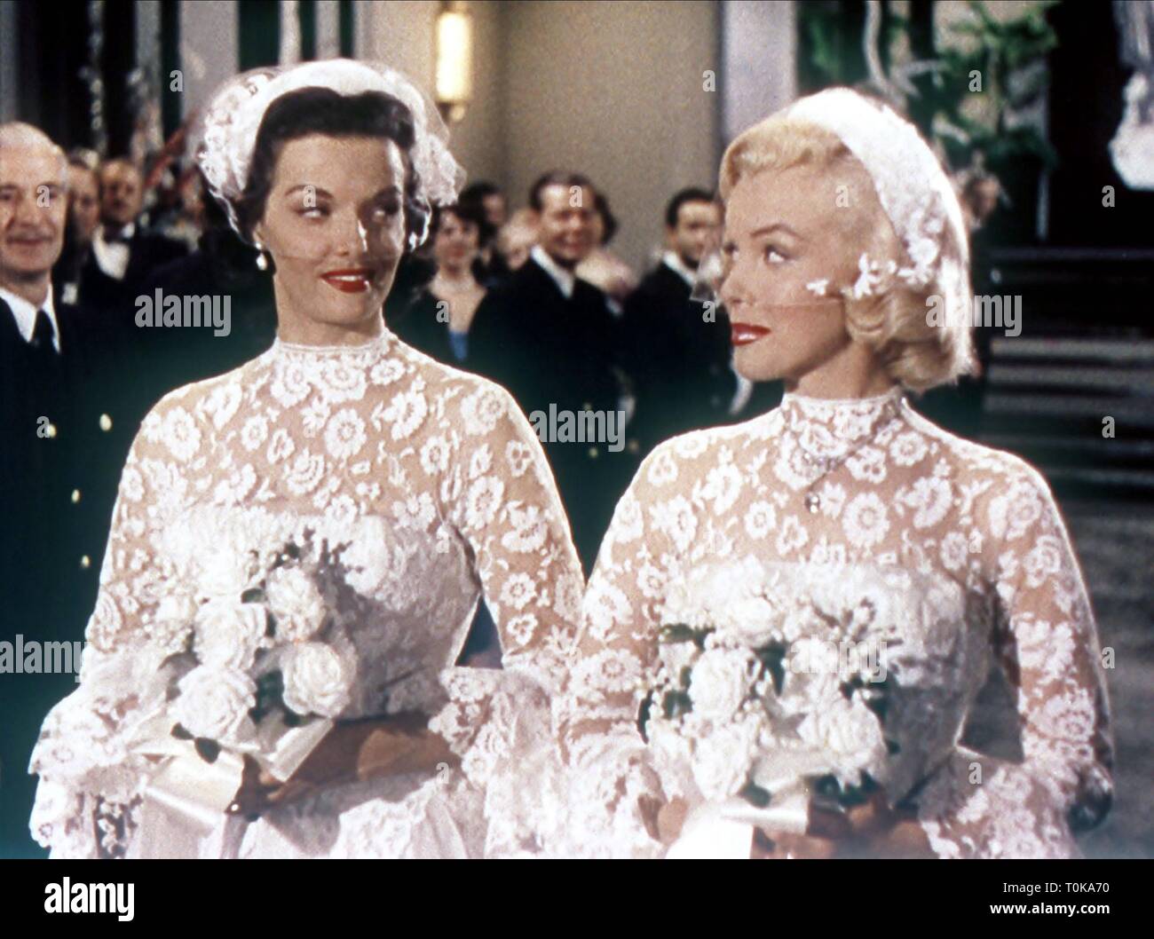 JANE RUSSELL, MARILYN MONROE, GENTLEMEN PREFER BLONDES, 1953 Stock Photo