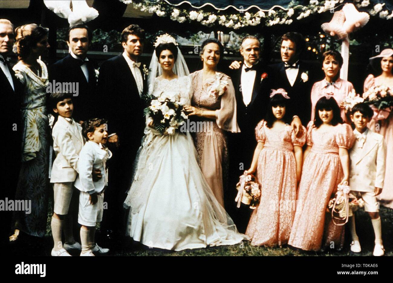 THE GODFATHER, ROBERT DUVALL, JOHN CAZALE, GIANNI RUSSO, TALIA SHIRE, MARLON BRANDO, JAMES CAAN, 1972 Stock Photo