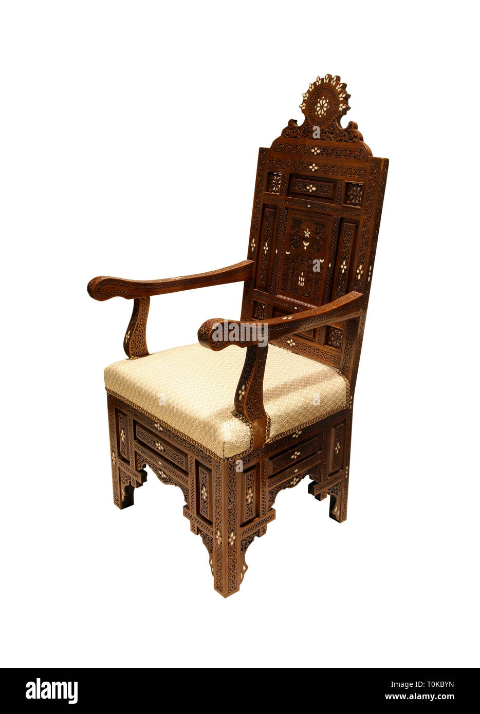 Arabic style chair isolated with clipping path included Stock Photo - Alamy