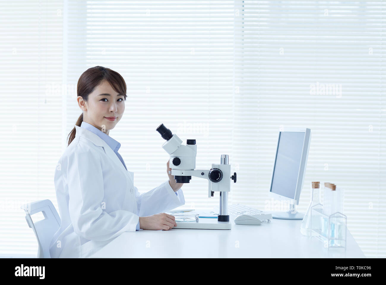 Young Japanese researcher in the lab Stock Photo - Alamy
