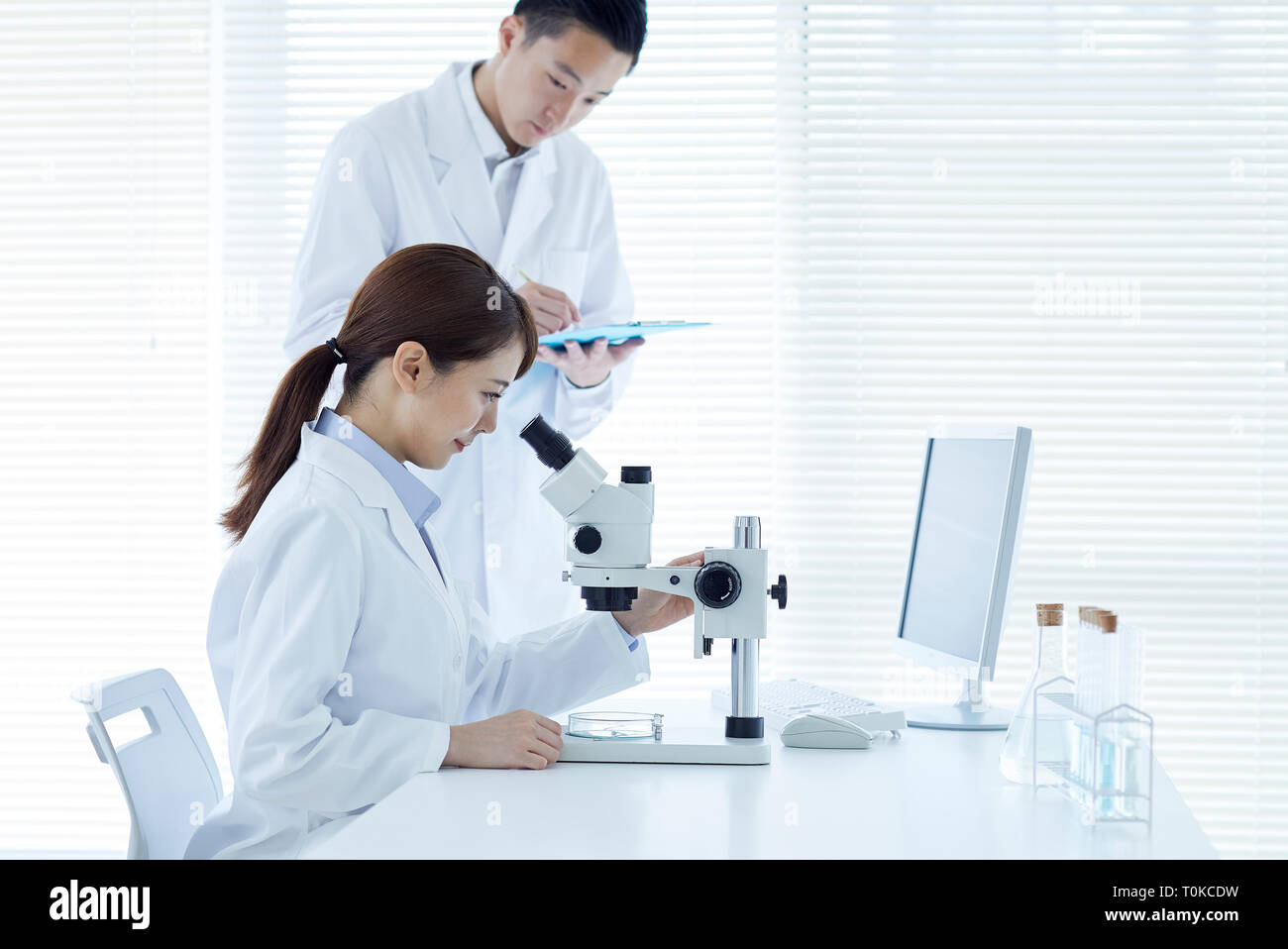 Japanese researchers in the lab Stock Photo - Alamy
