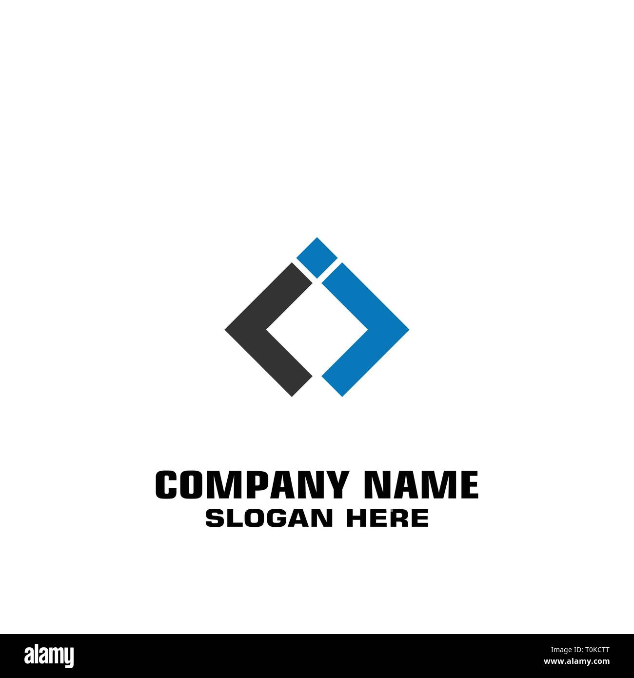 Square letter CJ graphic logo template, logo for company Stock Vector ...