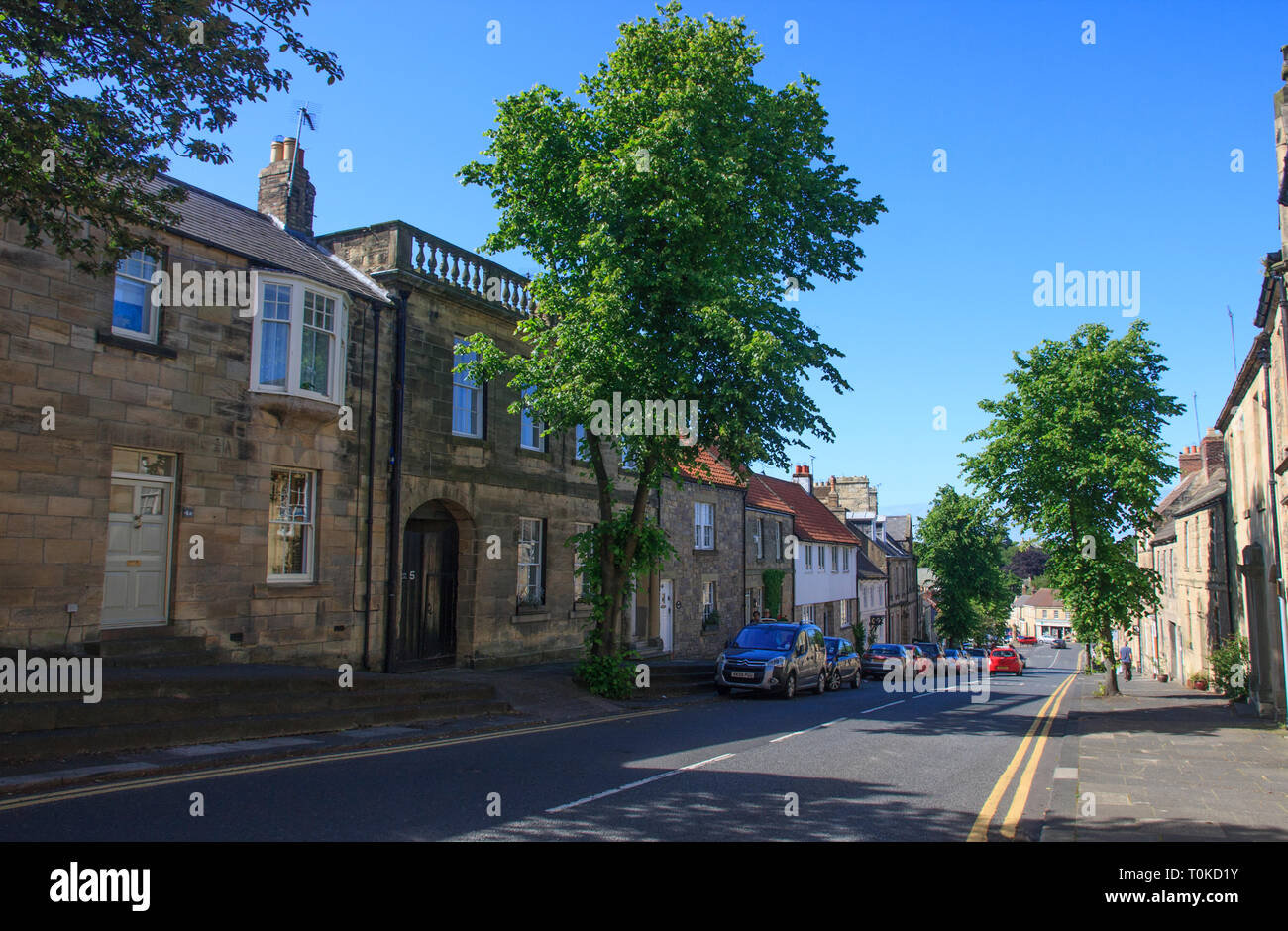Street scene Amble UK Stock Photo Alamy