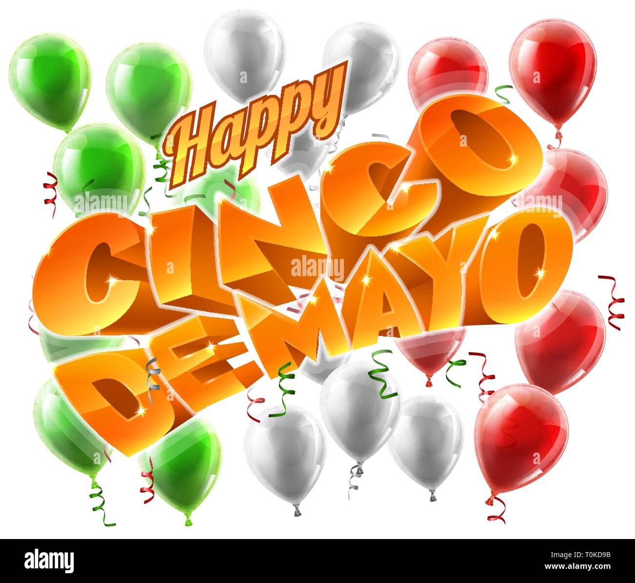 Cinco De Mayo Mexican Holiday Themed Background Stock Vector