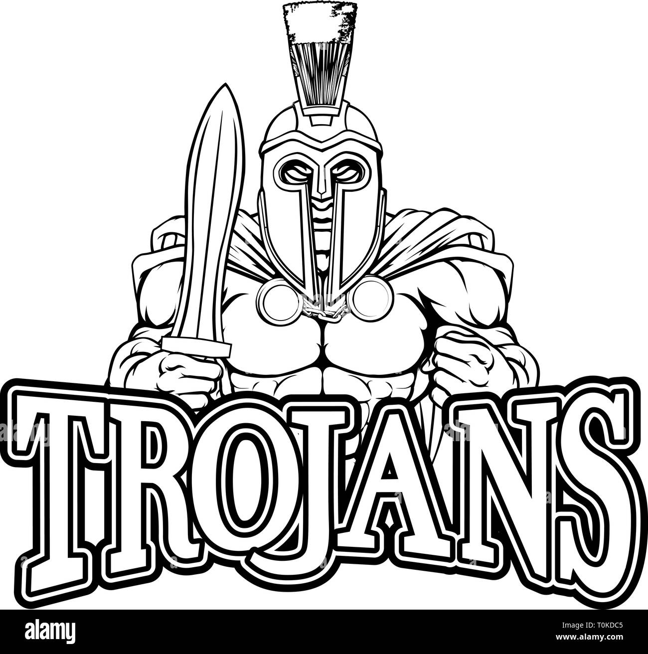 Spartan Trojan Sports Mascot Stock Vector Image & Art - Alamy