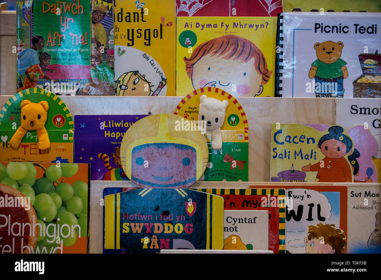 Selection of Welsh language Children's books Stock Photo