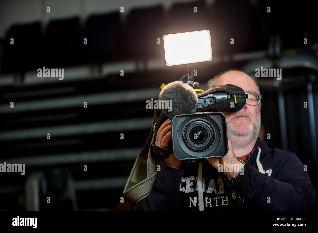 TV News cameraman Stock Photo