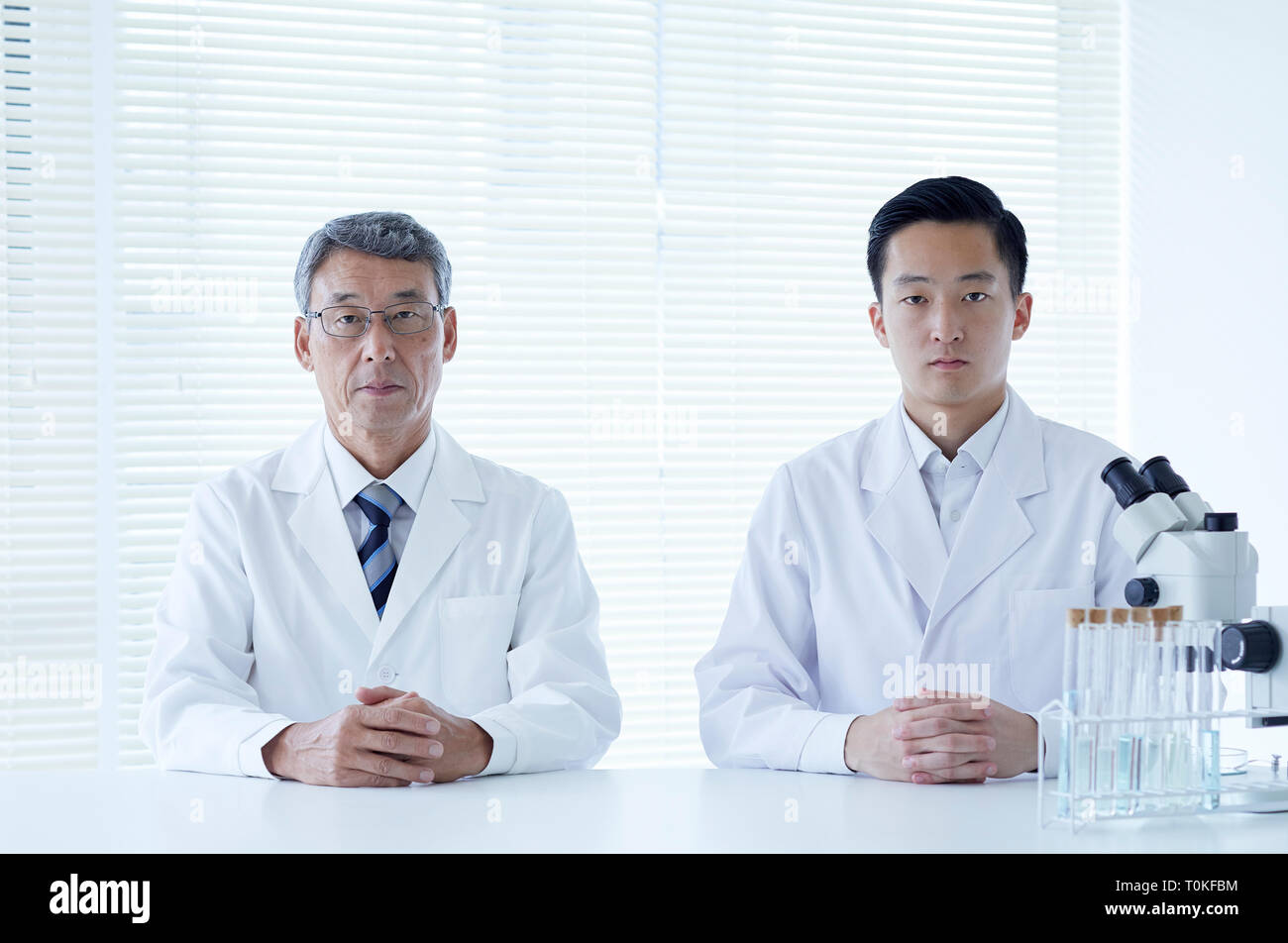 Japanese researchers in the lab Stock Photo Alamy